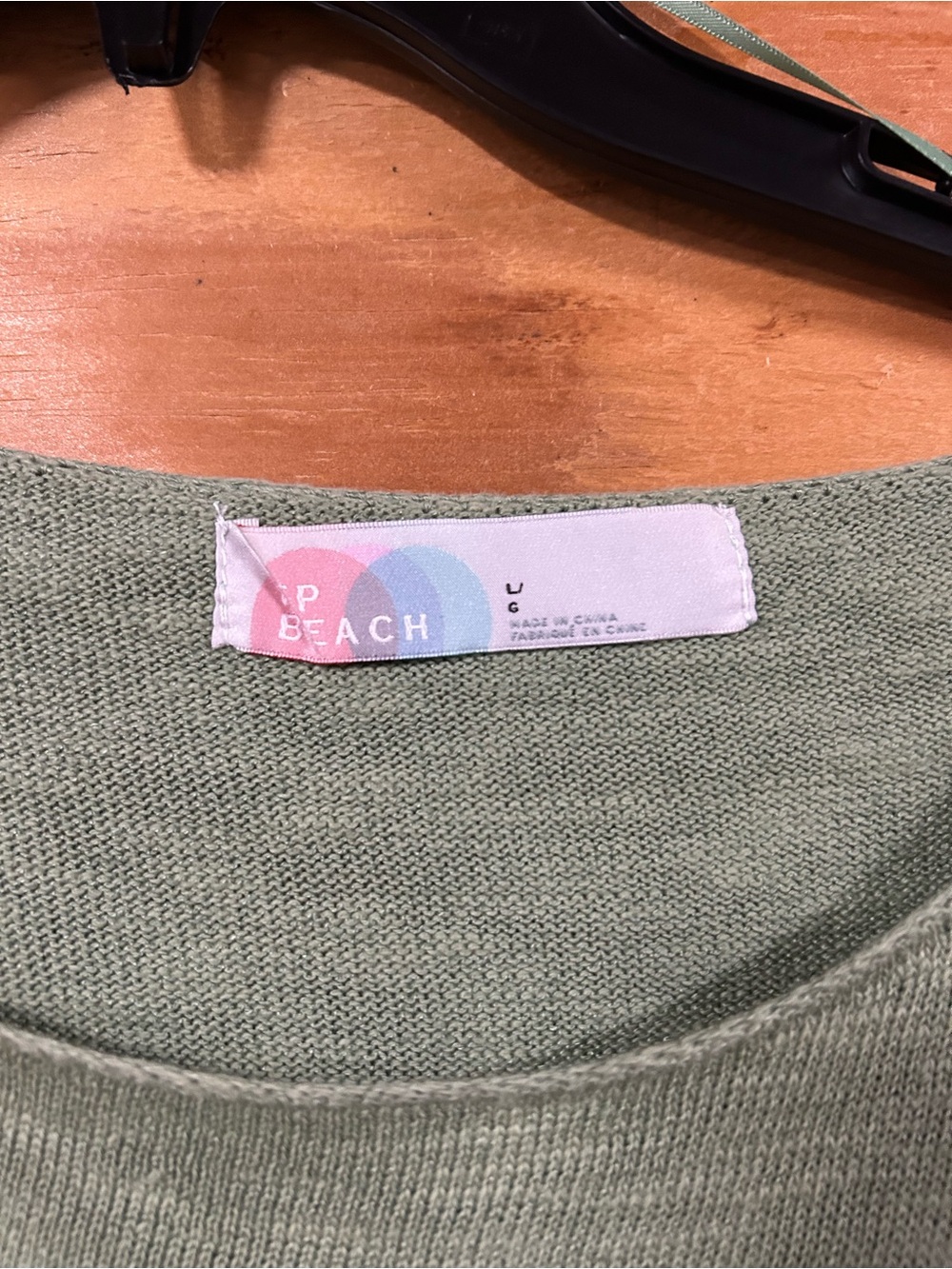 FREE PEOPLE BEACH Olive Green Relaxed Women's Top - Picture 2 of 2